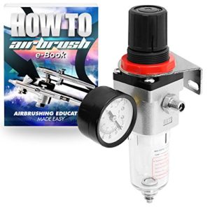 PointZero Pro Airbrush Air Compressor Regulator with Water-Trap Filter
