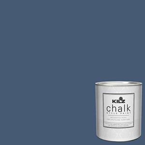KILZ Chalk Style Paint, Interior, Ultra Flat, Authentic Navy, 1 Quart,32 Fl Oz (Pack of 1),4804