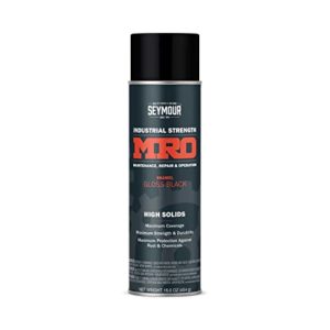 SEYMOUR 620-1415 Industrial MRO High Solids Spray Paint, Gloss Black 16 Ounce (Pack of 1)