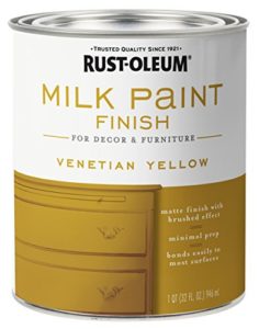 Rust-Oleum 334195 Milk Paint Finish, Quart, Venetian Yellow
