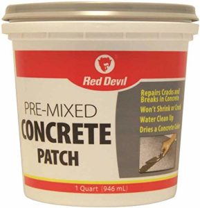 Red Devil 0644 Pre-Mixed Concrete Patch, 1 Quart, Pack of 1, Gray