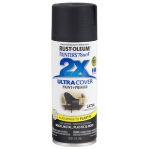Rust-Oleum 249844 Painter's Touch 2X Ultra Cover, 12 Oz, Satin Canyon Black, 12 Ounce