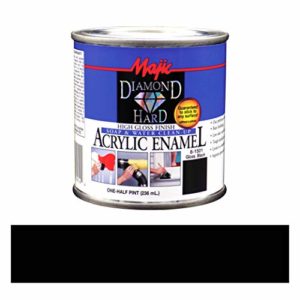 Majic Paints 8-1501-2 Diamond Hard Acrylic Enamel High Gloss Paint, 1- Quart, Gloss Black, 32 oz / 1-Quart