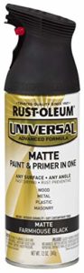 Rust-Oleum 330505 Universal All Surface Spray Paint, 12 oz, Matte Farmhouse Black