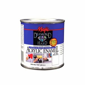 Majic Paints 8-1500-4 Diamond Hard Acrylic Enamel High Gloss Paint, Half Pint/8-Ounce, Gloss White