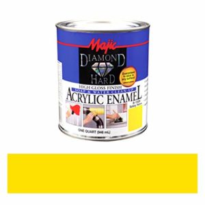 Majic Paints 8-1508-2 Diamond Hard Acrylic Enamel High Gloss Paint, 1- Quart, Safety Yellow