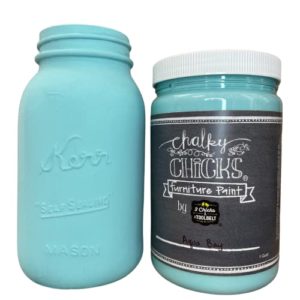Chalky Chicks | Chalk Finish Paint | Perfect For Furniture, Cabinets, Home Decor, & DIY Craft Projects | 32 oz | Aqua Bay