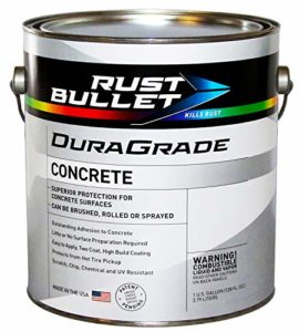 Rust Bullet DuraGrade Concrete High-Performance Easy to Apply Concrete Coating in Vibrant Colors for Garage Floors, Basements, Porch, Patio and more - Gallon, Concrete Grey