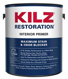 KILZ L200201 Restoration Maximum Stain and Odor Blocking Interior Latex Primer/Sealer, White, 1-gallon, 1 Gallon