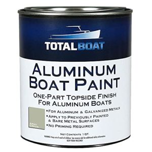 TotalBoat Aluminum Boat Paint for Canoes, Bass Boats, Dinghies, Duck Boats, Jon Boats and Pontoons (Army Green, Quart)