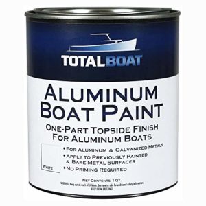 TotalBoat Aluminum Boat Paint for Canoes, Bass Boats, Dinghies, Duck Boats, Jon Boats and Pontoons (White, Quart)