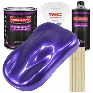 Restoration Shop - Firemist Purple Acrylic Urethane Auto Paint - Complete Gallon Paint Kit - Professional Single Stage High Gloss Automotive, Car, Truck Coating, 4:1 Mix Ratio, 2.8 VOC