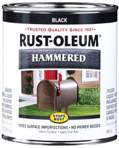 Rust-Oleum 7215502 Hammered Metal Finish, Black, 1-Quart (Packaging may vary)