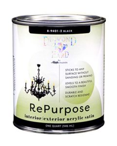 Majic PAINTS Interior/Exterior Satin Paint, RePurpose your Furniture, Cabinets, Glass, Metal, Tile, Wood and More, Black, 1-Quart ​, 32 Fl Oz (Pack of 1)