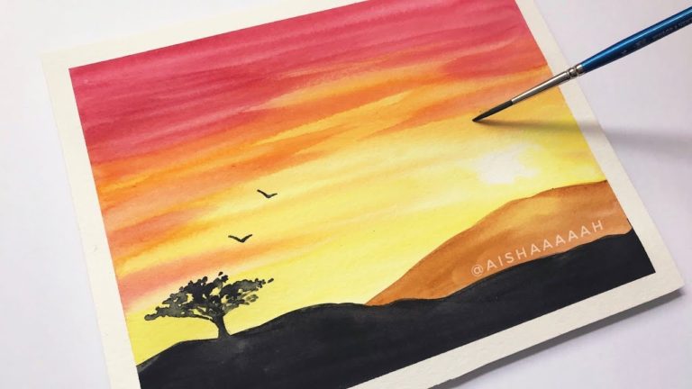 How To Paint A Sunset With Watercolors