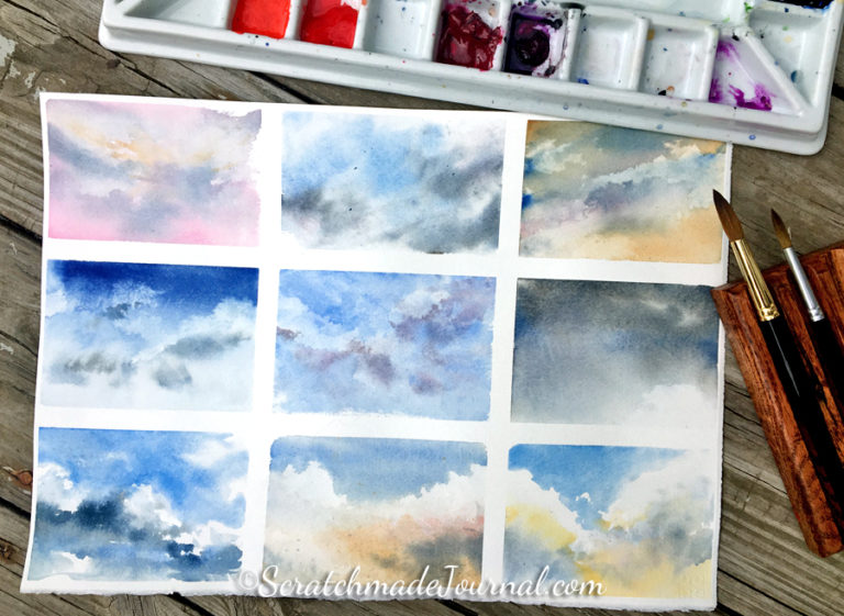 How To Paint Clouds With Watercolors