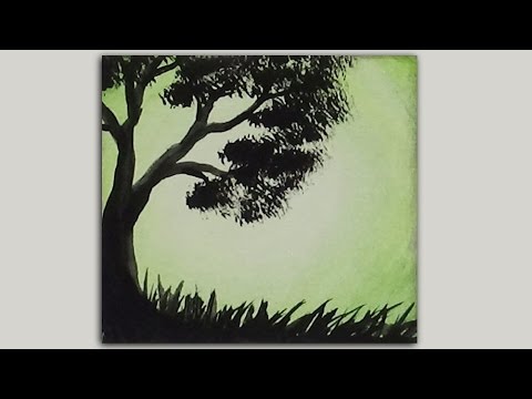 How To Paint A Tree Silhouette