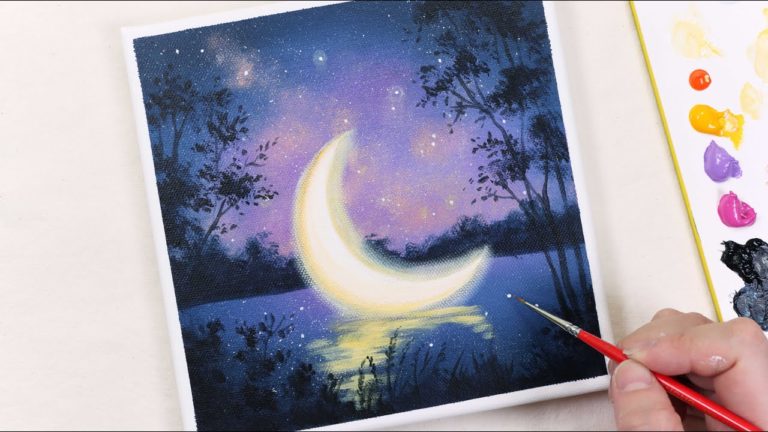 How To Paint A Crescent Moon