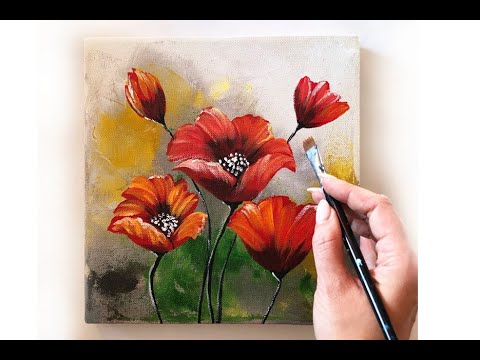 How To Paint Flowers On Canvas