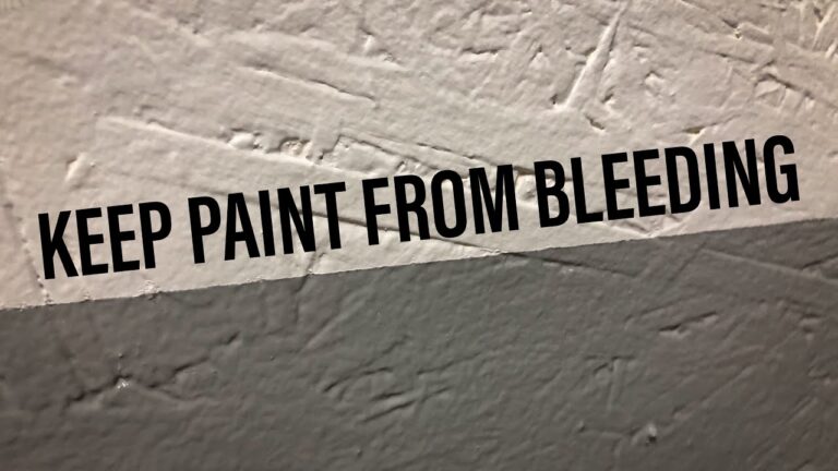 How To Keep Paint From Bleeding Under Tape