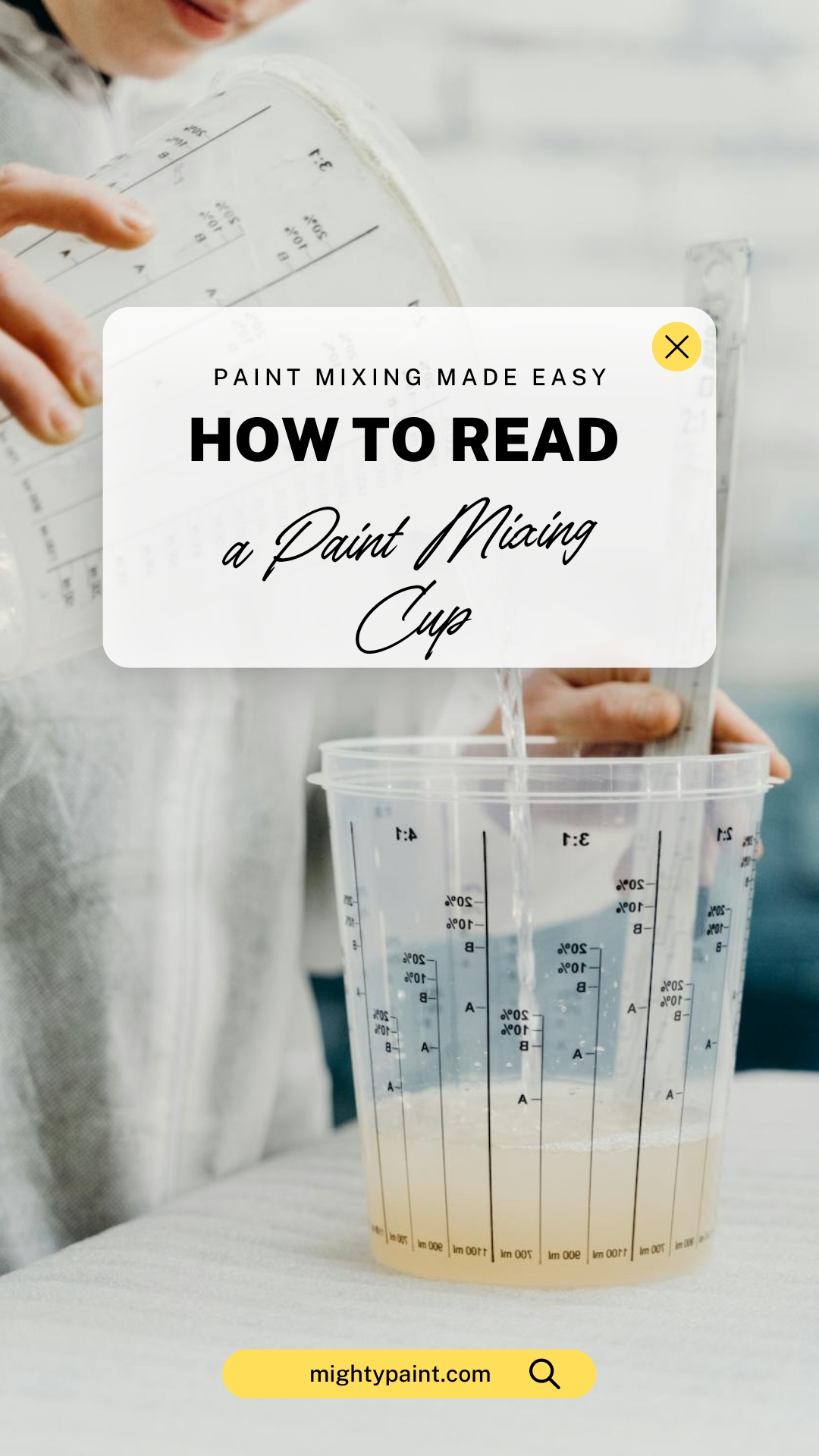 How to Read a Paint Mixing Cup