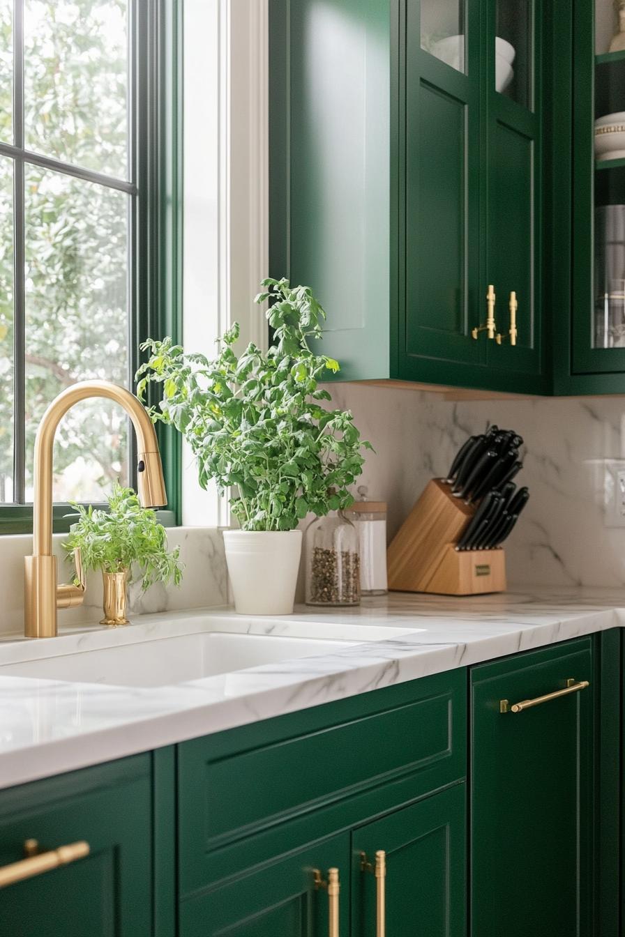 Emerald Green Kitchen Cabinets