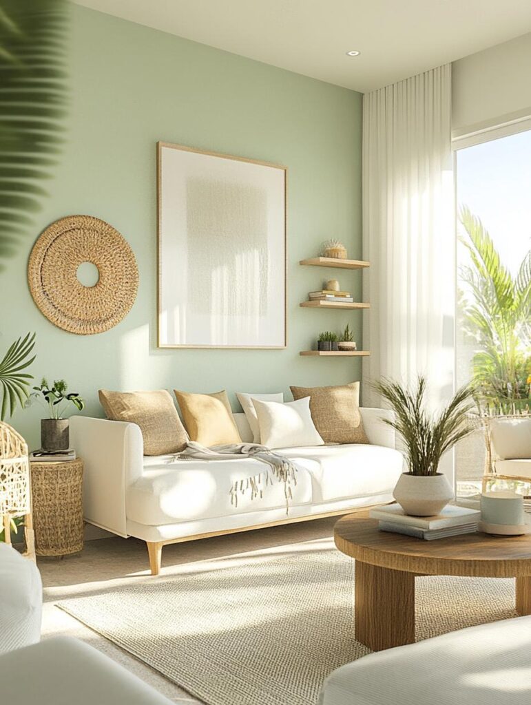 20 Serene Accent Wall Colors for a Peaceful Living Room