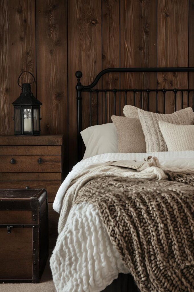 Bedroom Color Schemes With Dark Wood