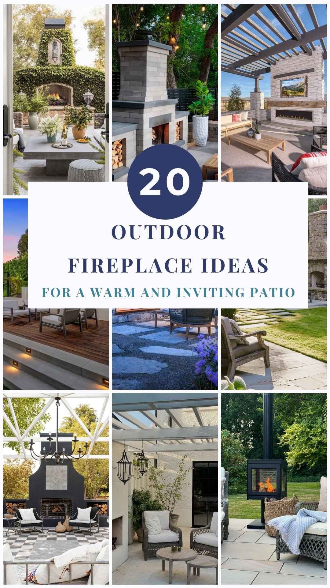 20 Outdoor Fireplace Ideas for a Warm and Inviting Patio