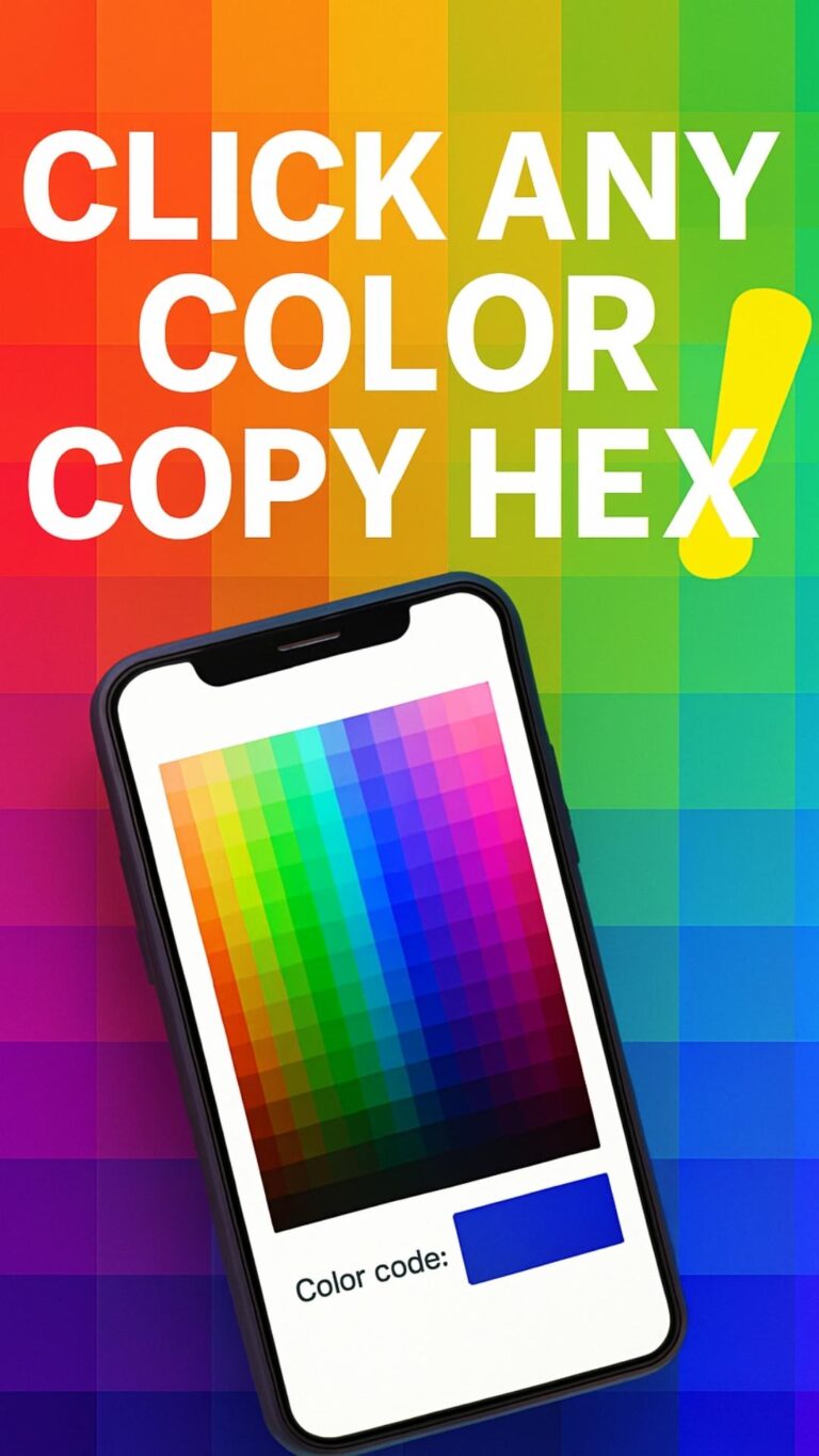 Interactive HTML Color Picker & HEX Code