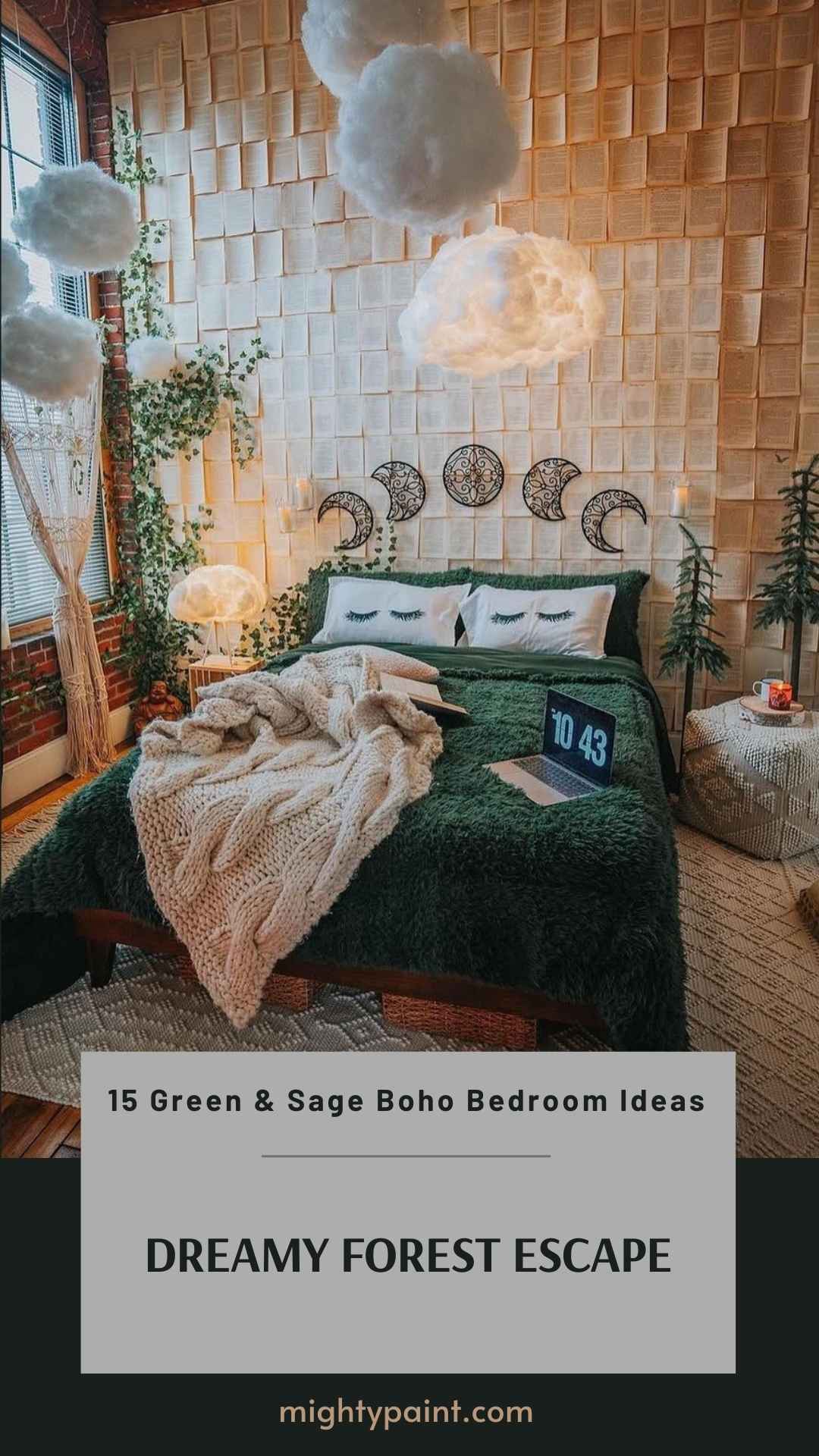 15 Green & Sage Boho Bedroom Ideas: Dreamy Forest Escape