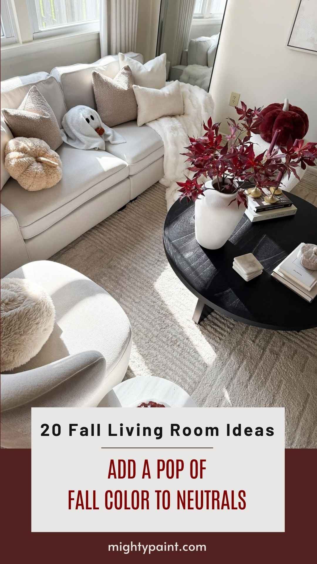 20 Fall Living Room Ideas: Add a Pop of Fall Color to Neutrals