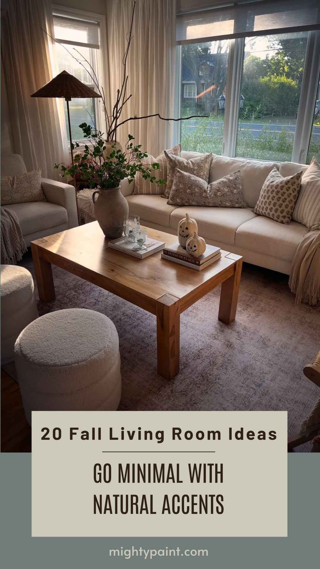 20 Fall Living Room Ideas: Go Minimal with Natural Accents