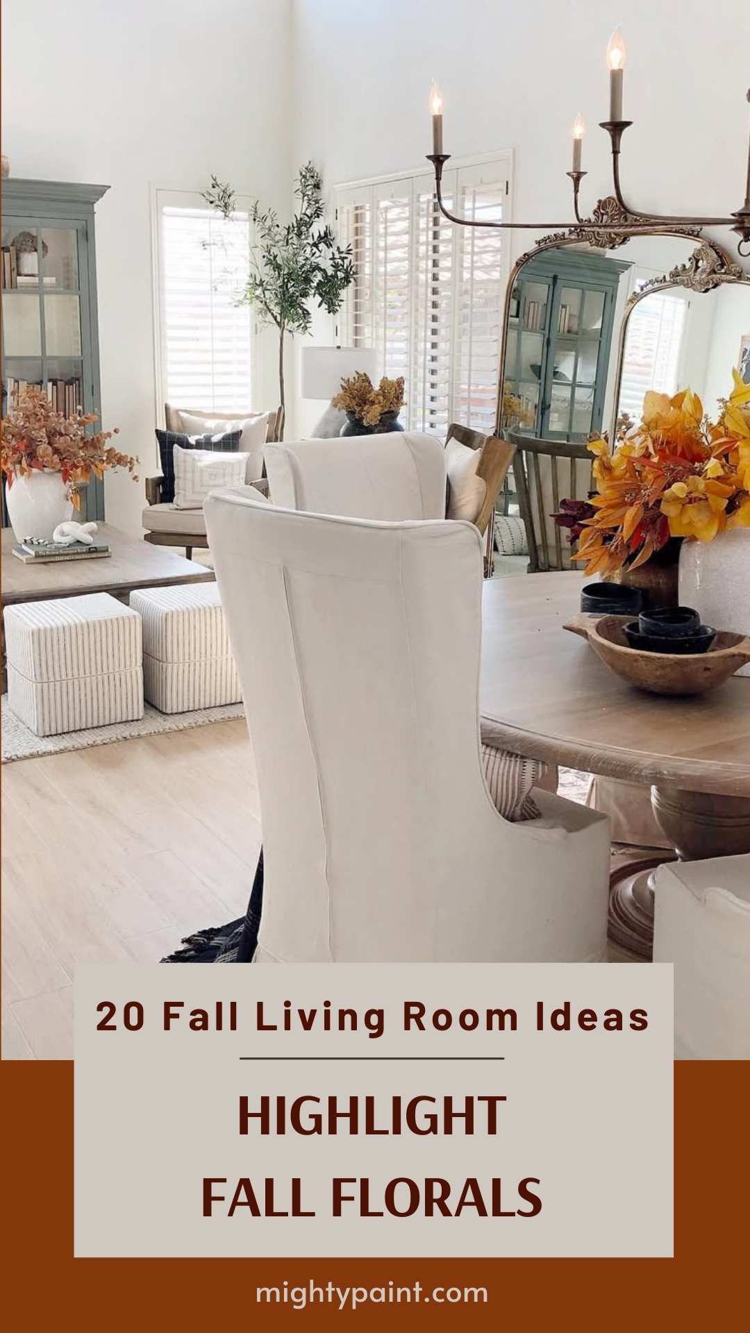 20 Fall Living Room Ideas: Highlight Fall Florals