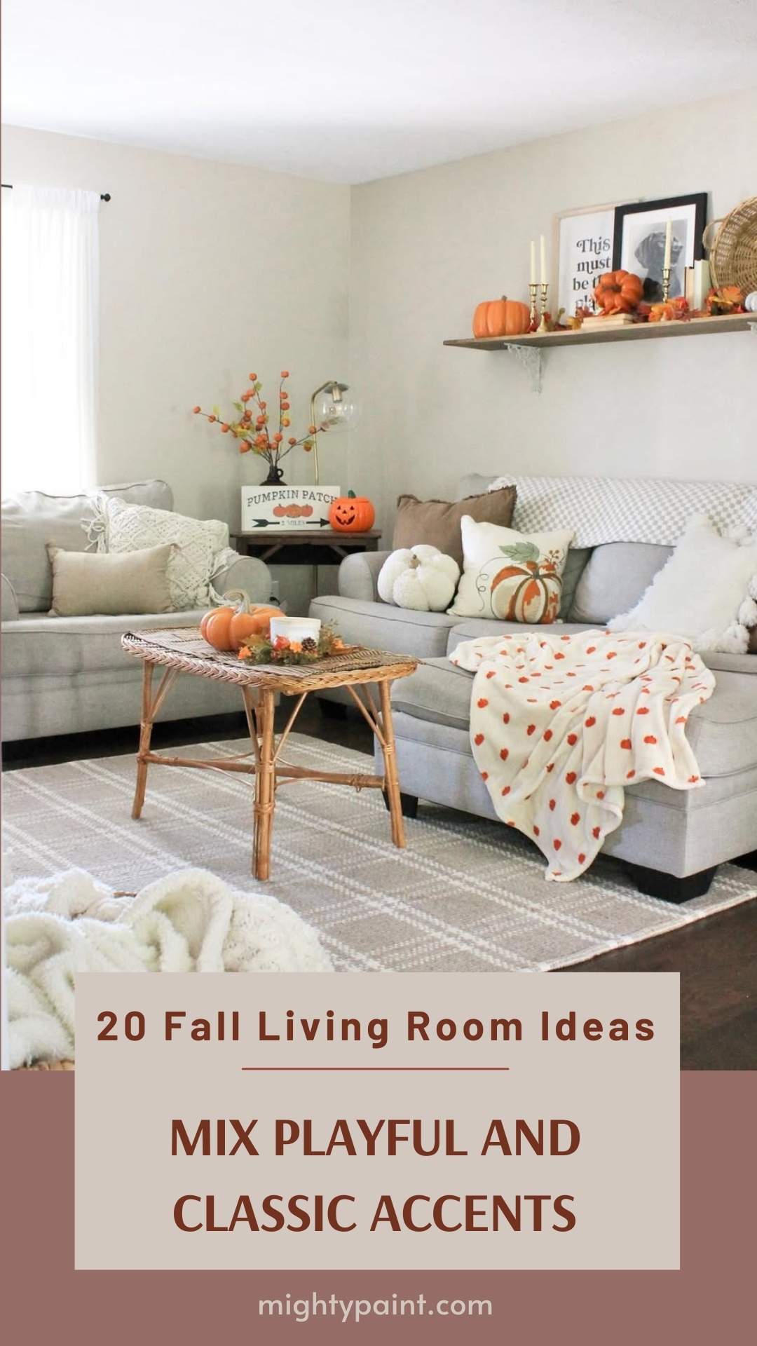 20 Fall Living Room Ideas: Mix Playful and Classic Accents