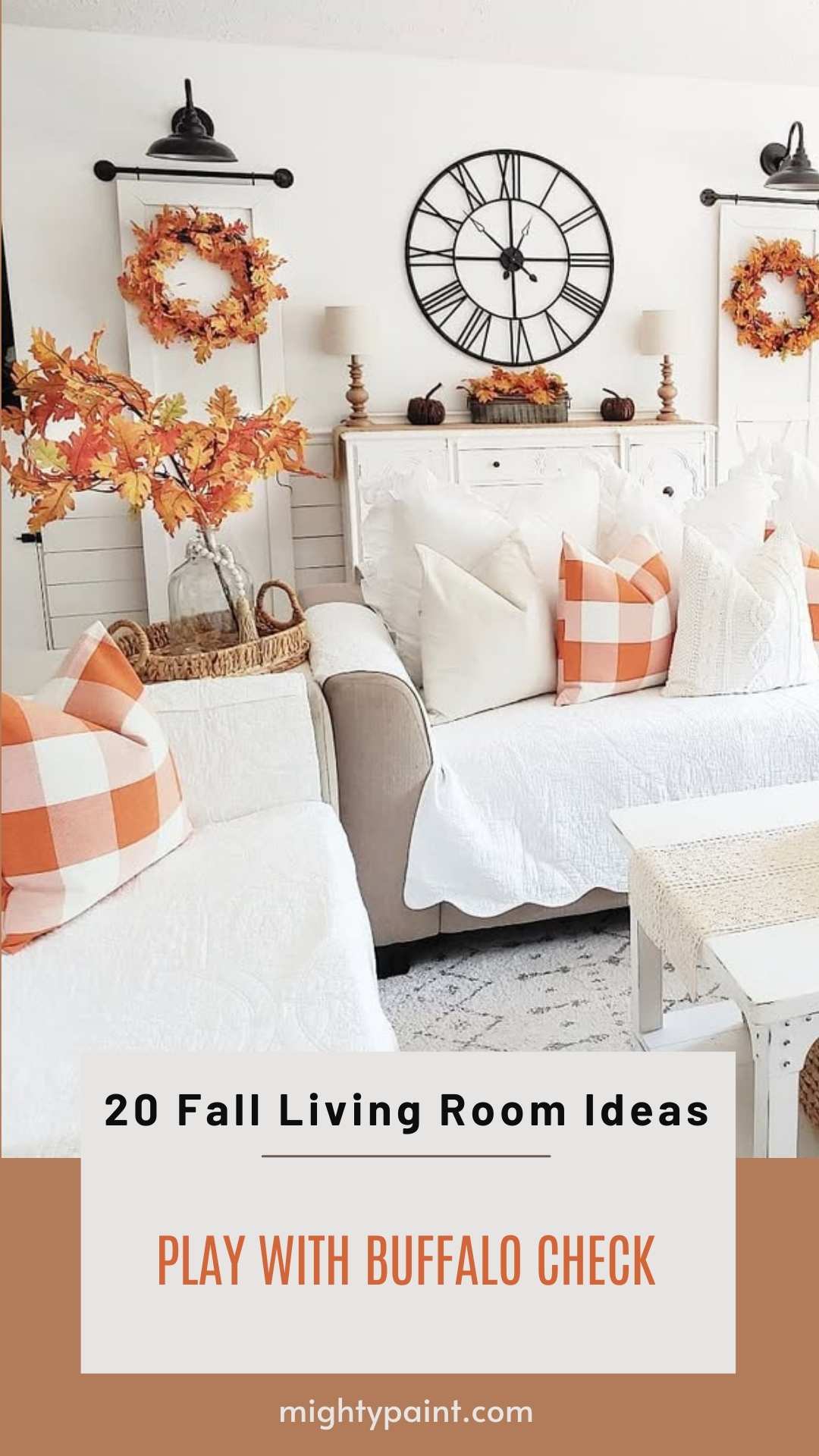 20 Fall Living Room Ideas: Play with Buffalo Check