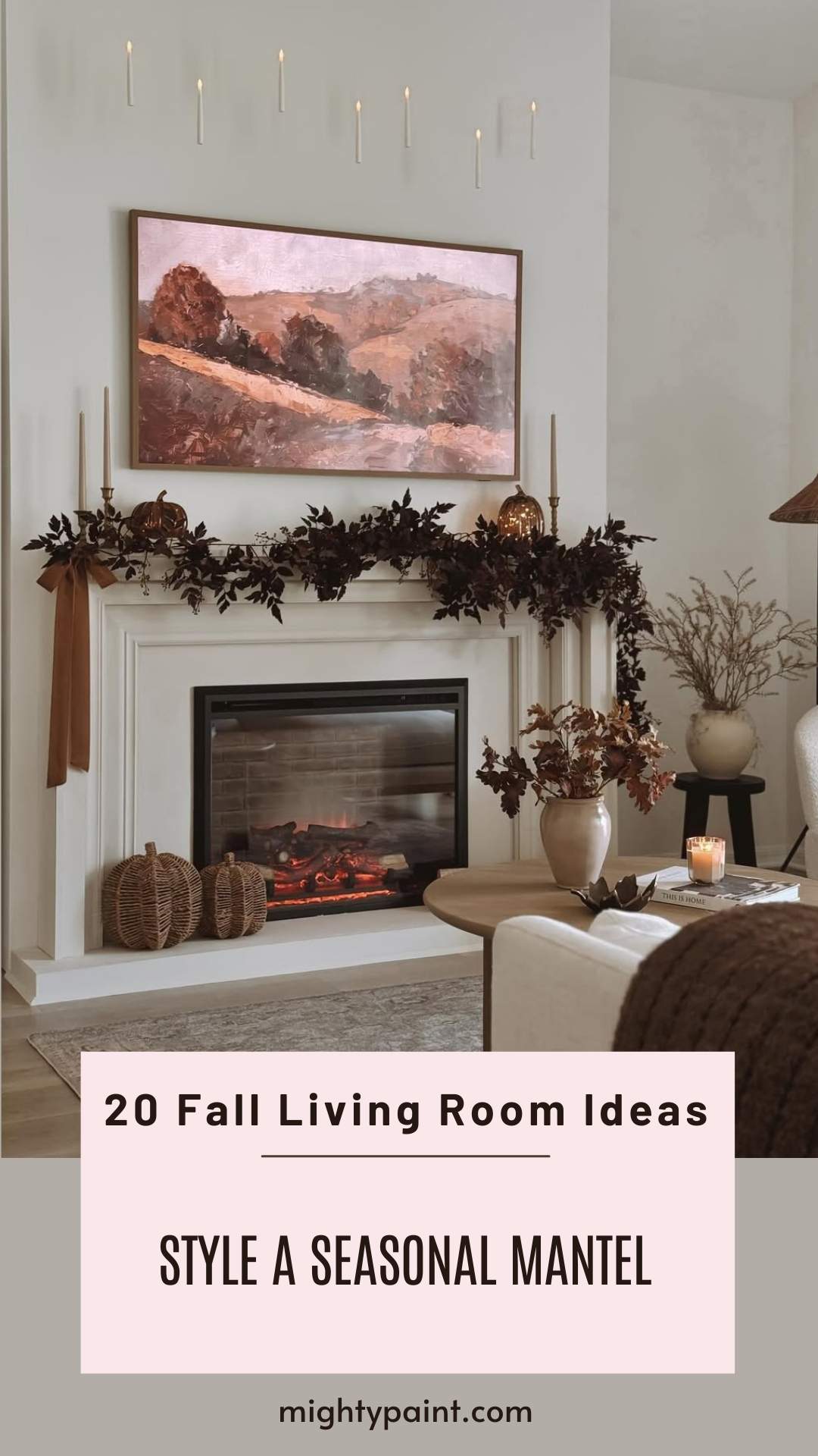 20 Fall Living Room Ideas: Style a Seasonal Mantel