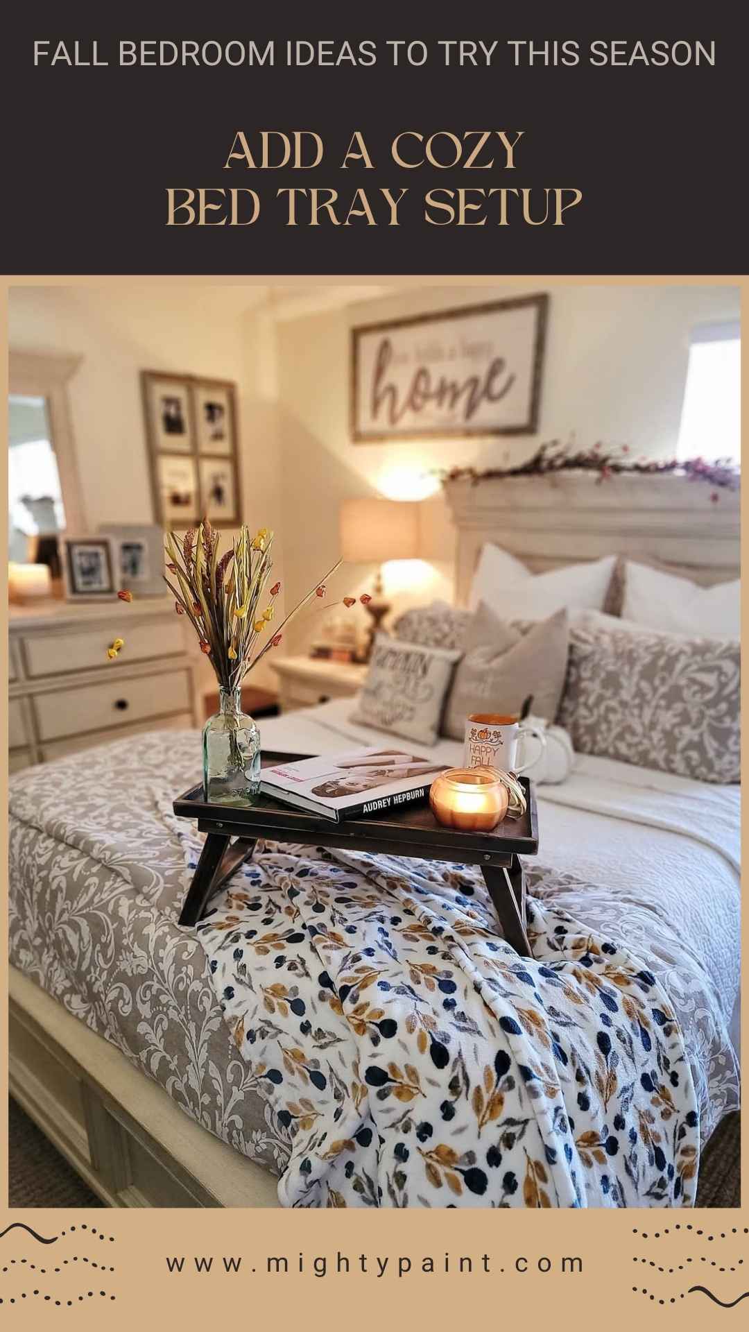 25 Cozy Fall Bedroom Ideas: Add a Cozy Bed Tray Setup