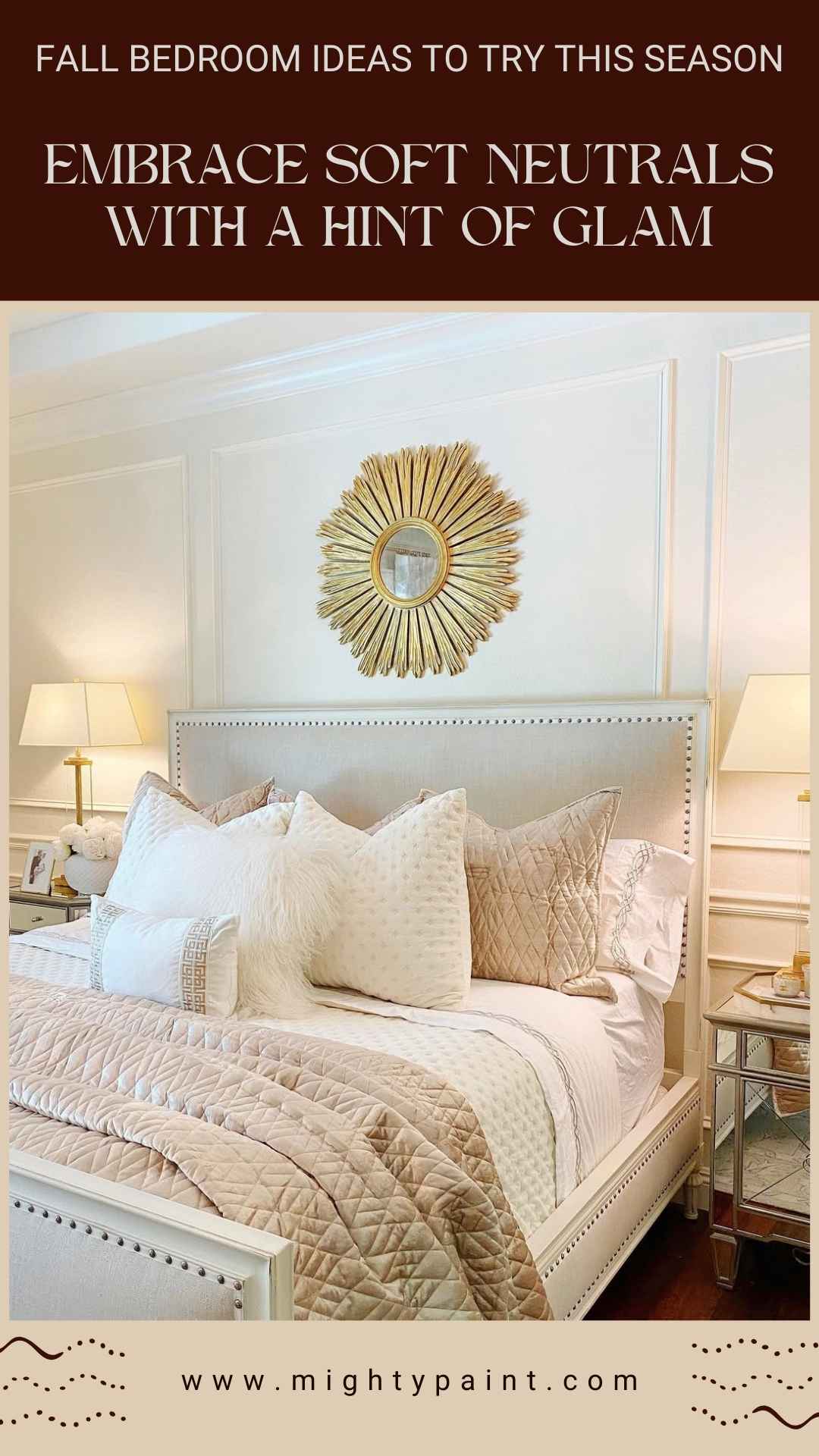 25 Cozy Fall Bedroom Ideas: Embrace Soft Neutrals with a Hint of Glam