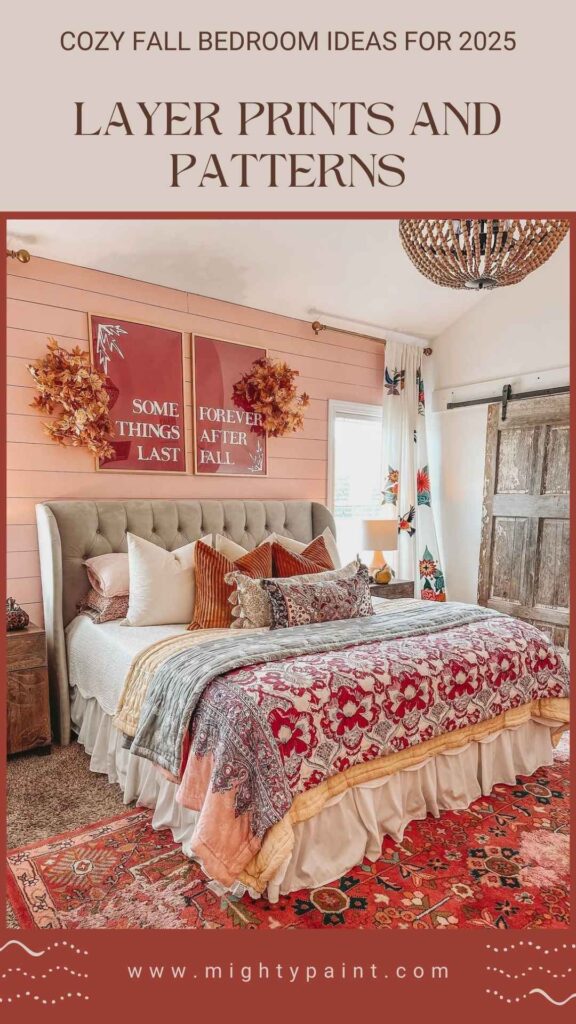 25 Cozy Fall Bedroom Ideas: [Layer Prints and Patterns]