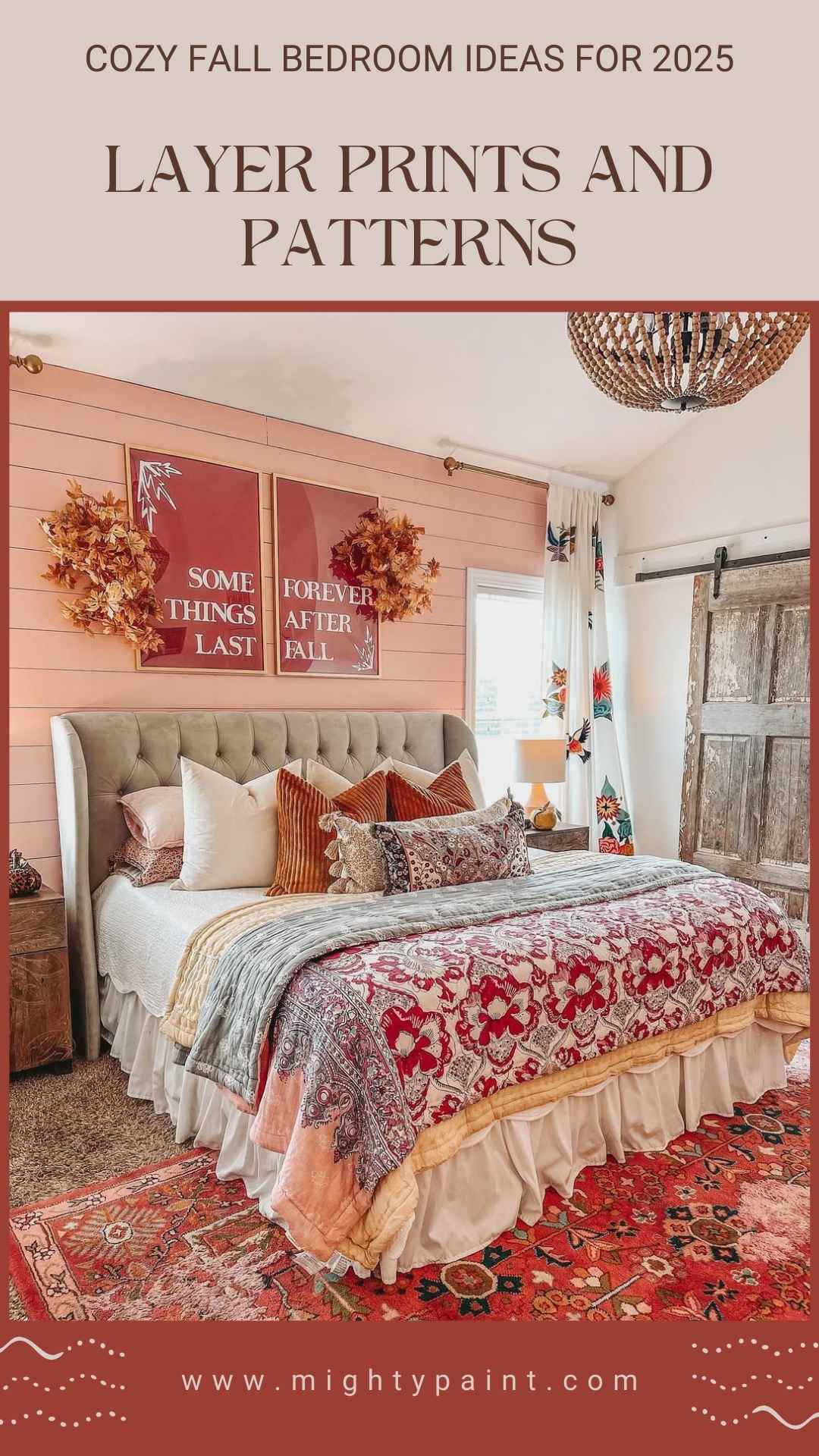 25 Cozy Fall Bedroom Ideas: [Layer Prints and Patterns]